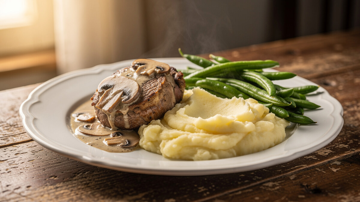 Paupiette de veau avec purée et haricots verts, idée d’accompagnement